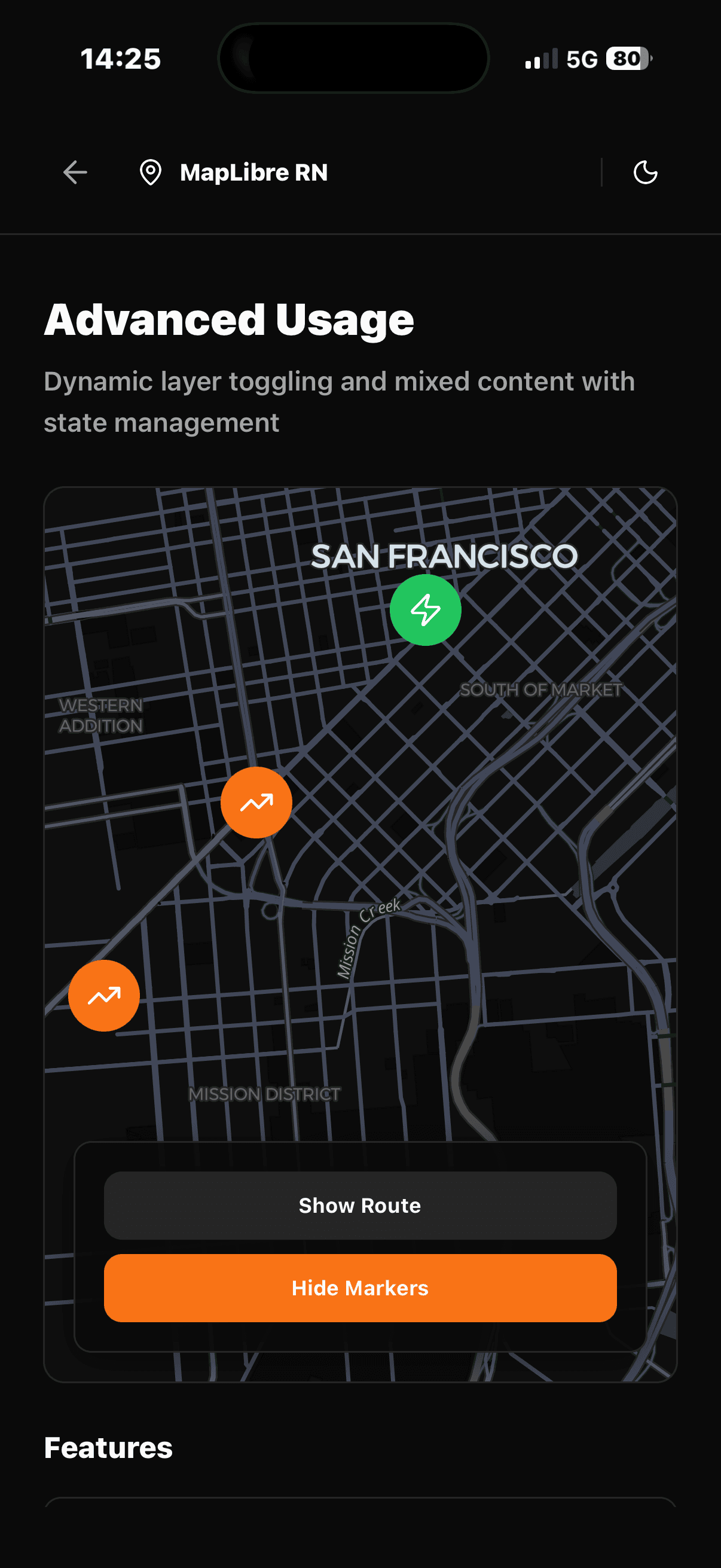Map example screenshot