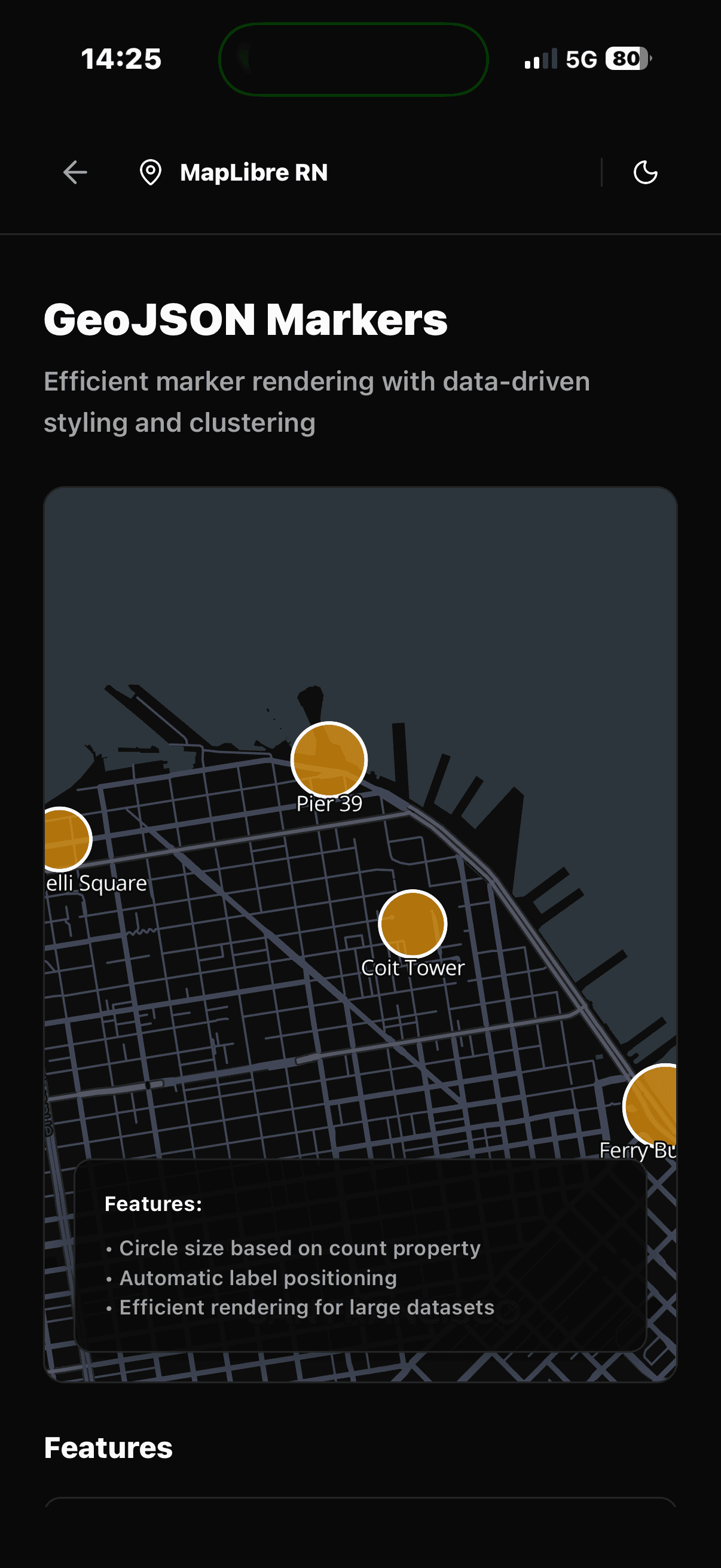 Map example screenshot